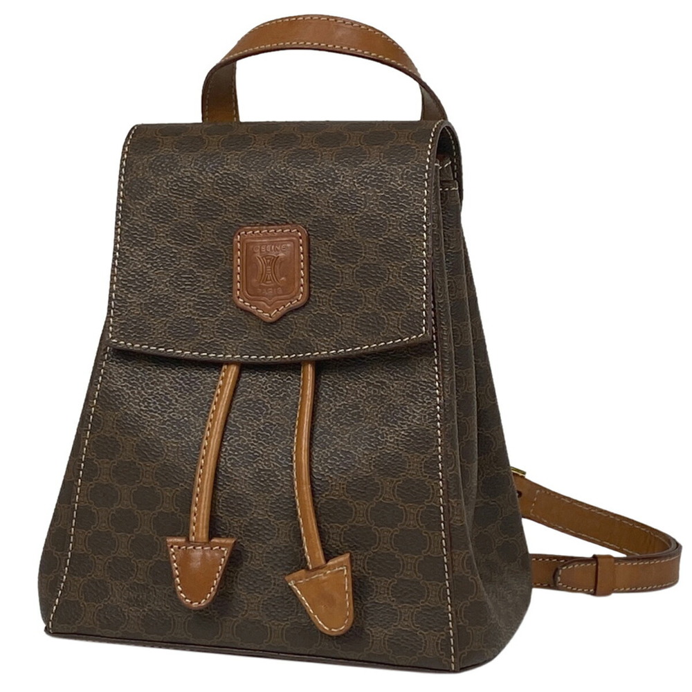 Celine Macadam Pattern Canvas Rucksack Daypack Br… - image 1